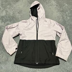 The North Face Jacket Kids Youth Girls Medium 10 Pink Black Dryvent Shell Hooded